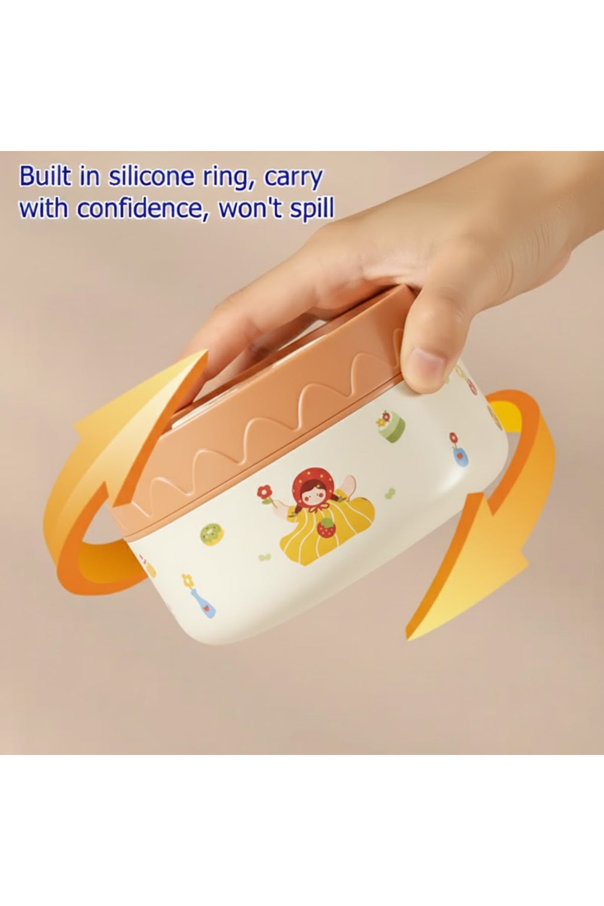 Star Babies Portable 304 Stainless Steel ,Microwave Safe Insulated Lunch Box /Food jar 400ml.