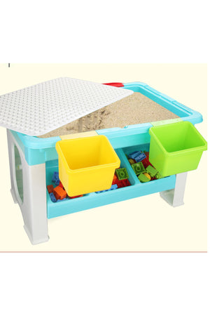 Kikibebe 69-Piece Building Block Table – Multicolor