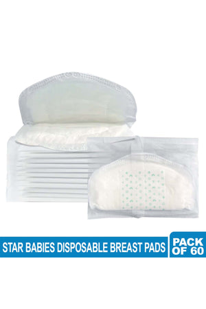 Star Babies Pack of 60 Disposable Breast Pads