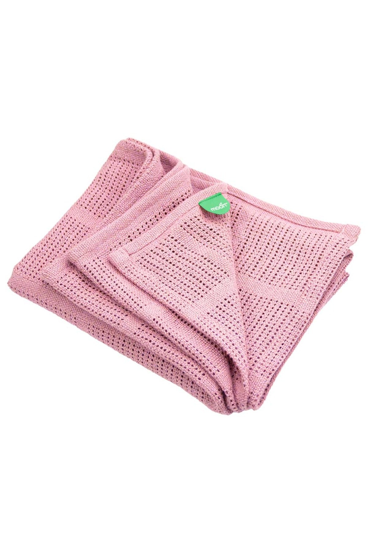 MOON Organic Cellular Blanket 75 X 100 cm – for 0 Months+ - Pink