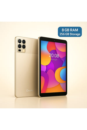 Oteeto K7 I inch Tablet with wifi and 5G – 8GB RAM/ 256GB Memory – Gray