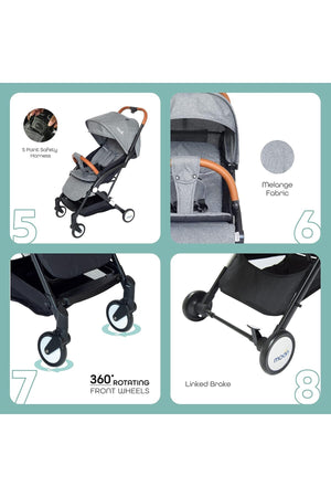 MOON Ritzi - Cabin Stroller -Grey