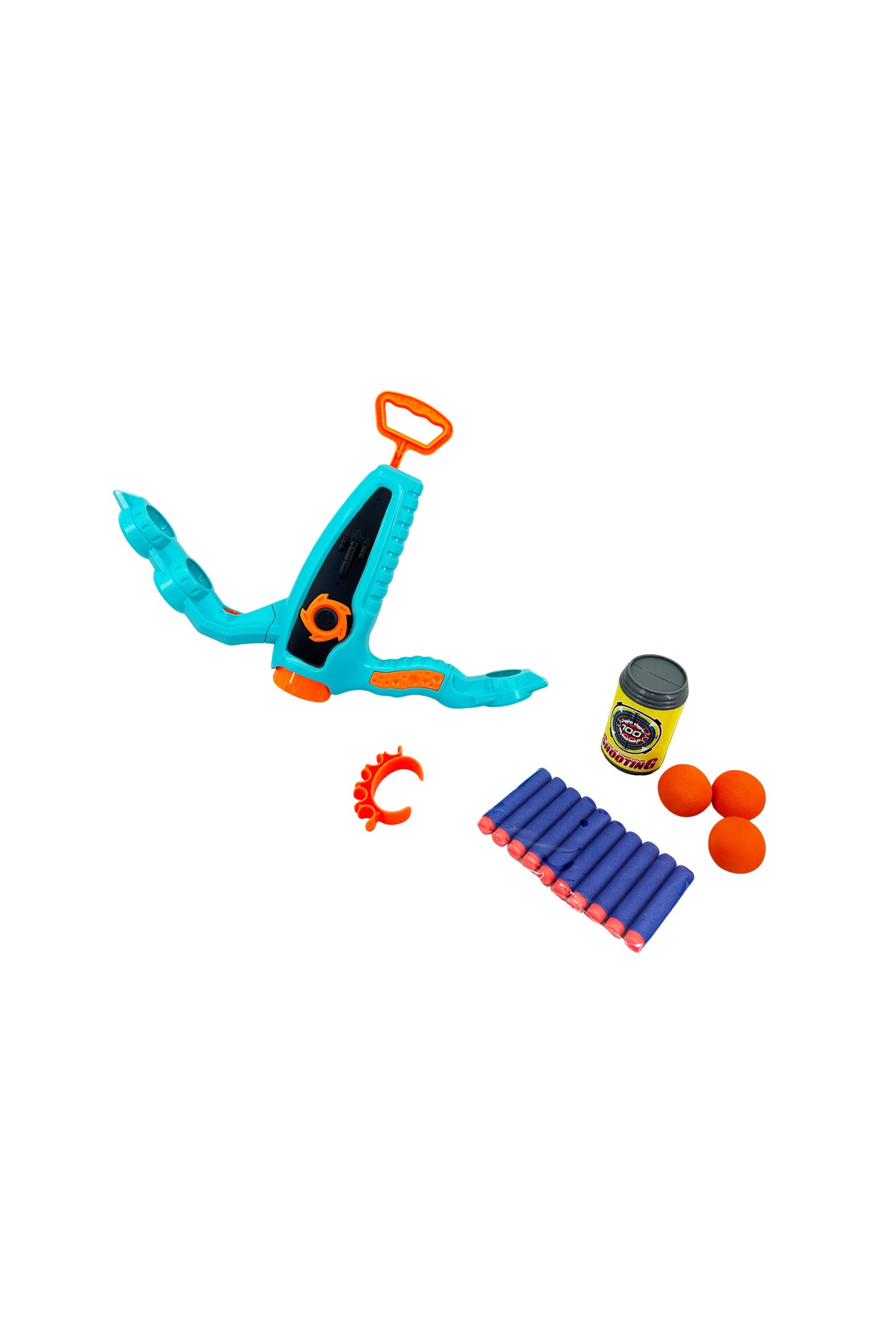 Galaxy 2-in-1 Bow and Arrow Launcher Toy Set for Kids, Shooting Game with Soft Foam Darts, Target Balls and Cans, Outdoor Sport Play Set for Boys and Girls Age 3+