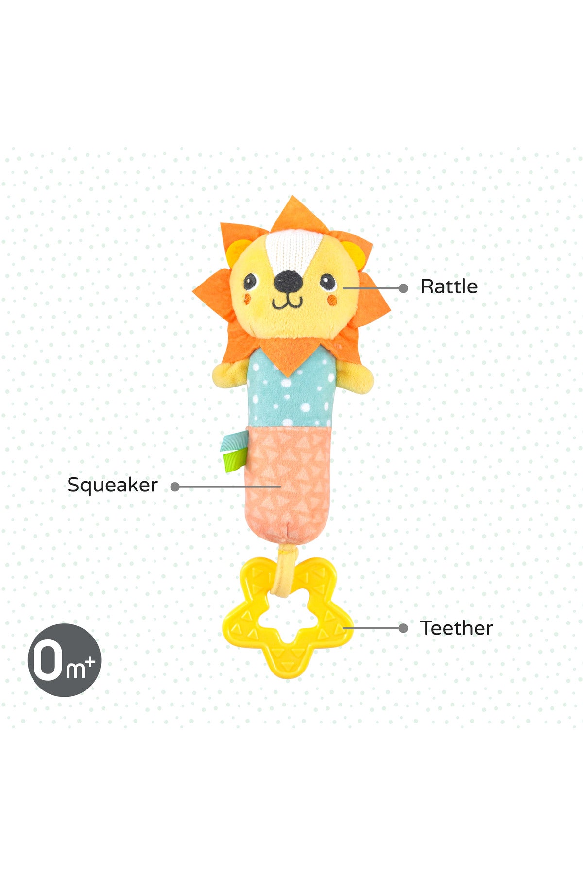 MOON Jungle friends Soft Rattle toy ( Lion)