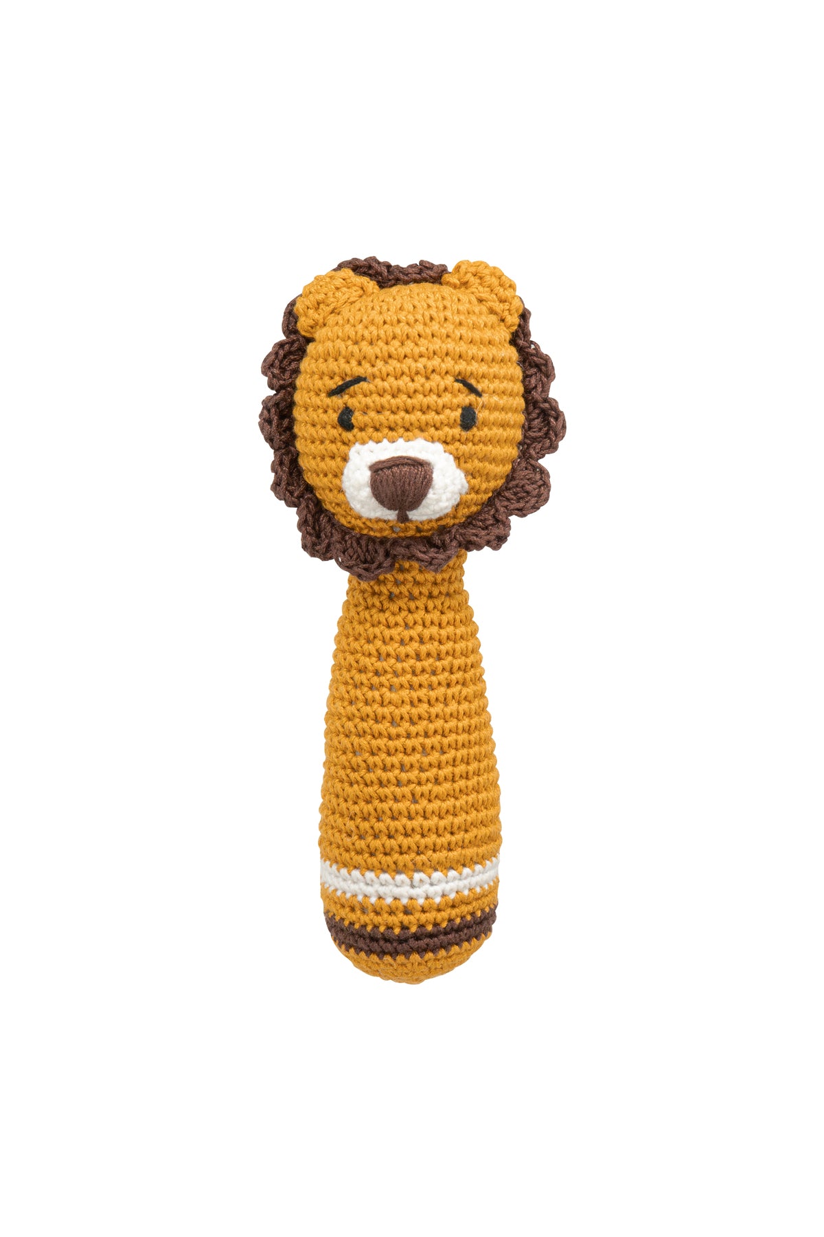 MOON Handcrafted Crochet Knitted Loop Rattle Toy-Tiger