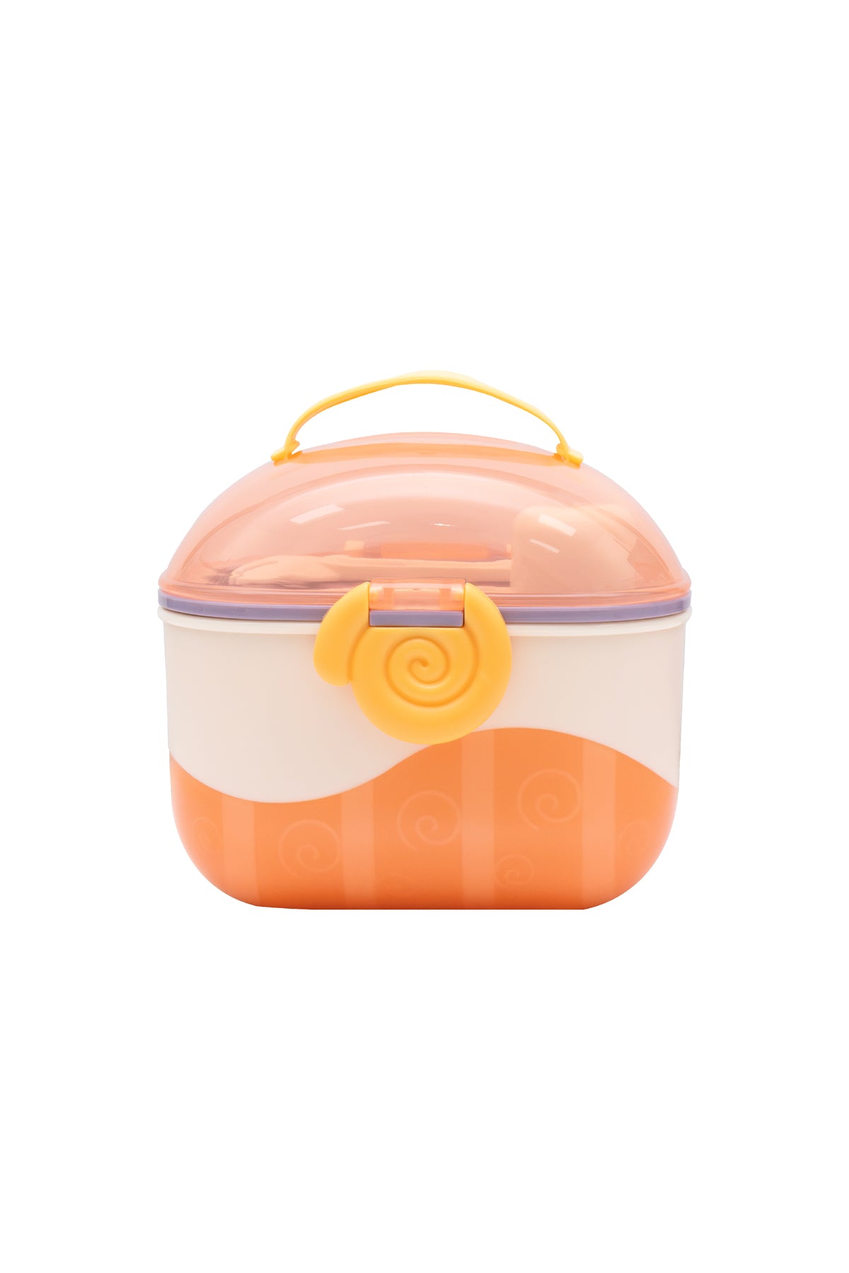 Moon  Baby Milk Powder Storage Box – Portable Formula Dispenser Container with Scoop & Fork--Orange