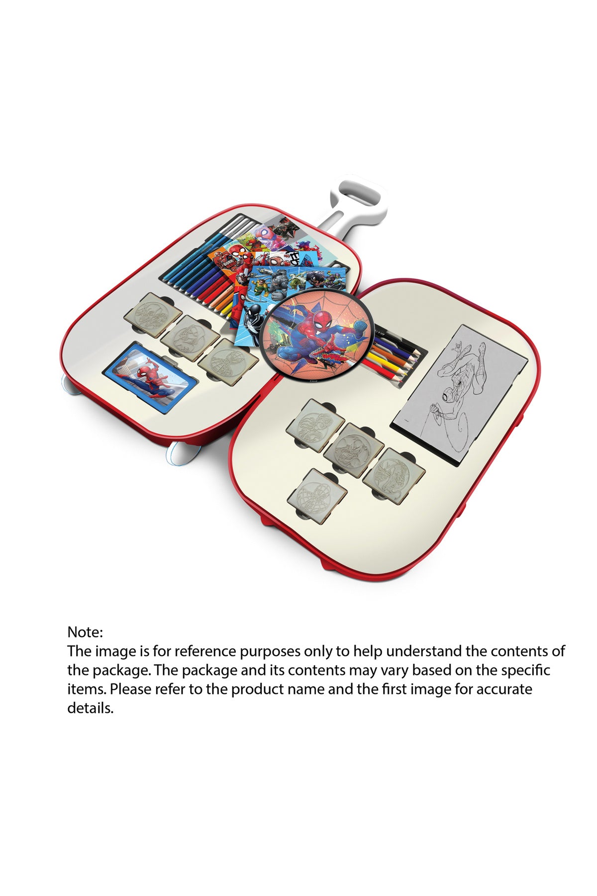 Multiprint Avengers Trolley – Plastic Trolley with Extensible Handle, 7 Stamps, Ink Pad, 18 Washable Felt Pens, Activity Book, Colored Pencils & Stickers – 100% Made in Italy