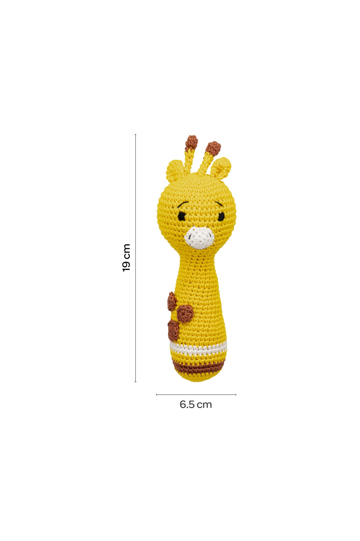 MOON Handcrafted Crochet Knitted Loop Rattle Toy-Giraffe