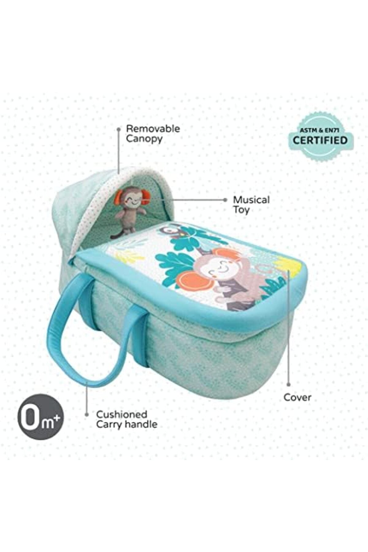 MOON Jungle Friends Moses basket