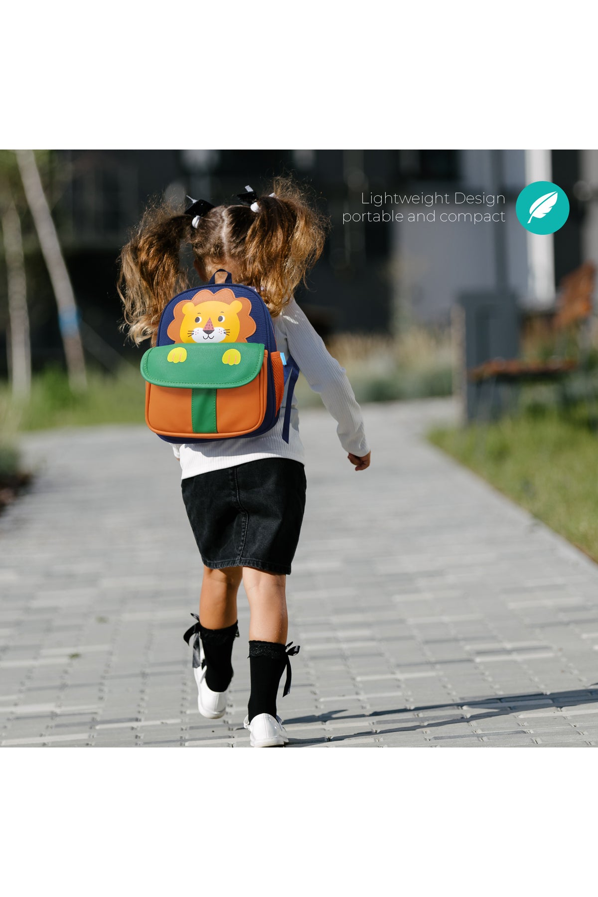 MOON Kids Backpack  – Comfy 3D Design,Padded Straps, Waterproof-Perfect for Preschool, Nursery, Snacks & Lunchbox-Lion