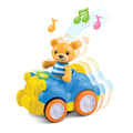 Little Learners Musical Motor Vehicle (Bear) - Interactive Push Along Toy