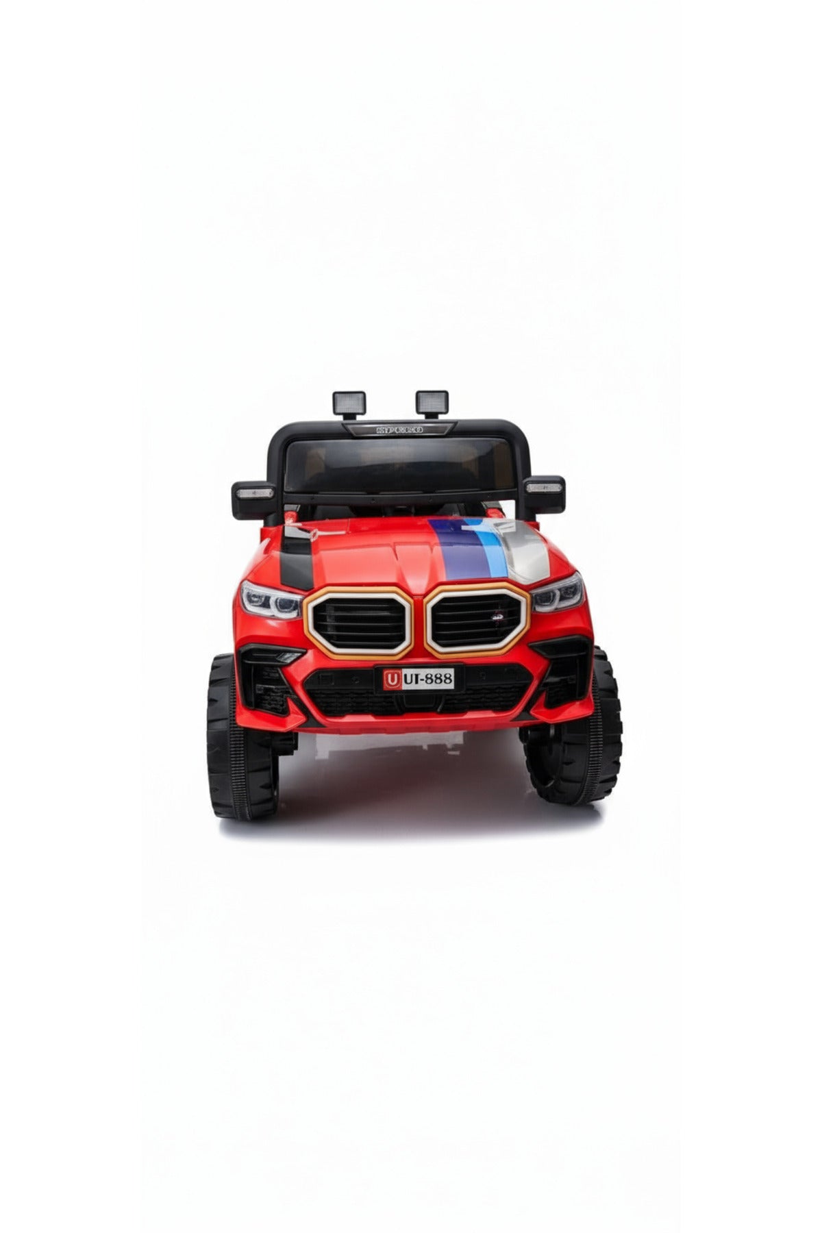 Urban Tots UT-888 Electric Ride-On Jeep for Kids – 12 V Rechargeable Battery Car with Dual Motor, Remote Control, LED Lights & Music Player – Sport Style ( Red )