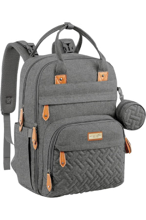 MOON KaryMe - Diaper Back Packwith pacifier case- Dark Grey