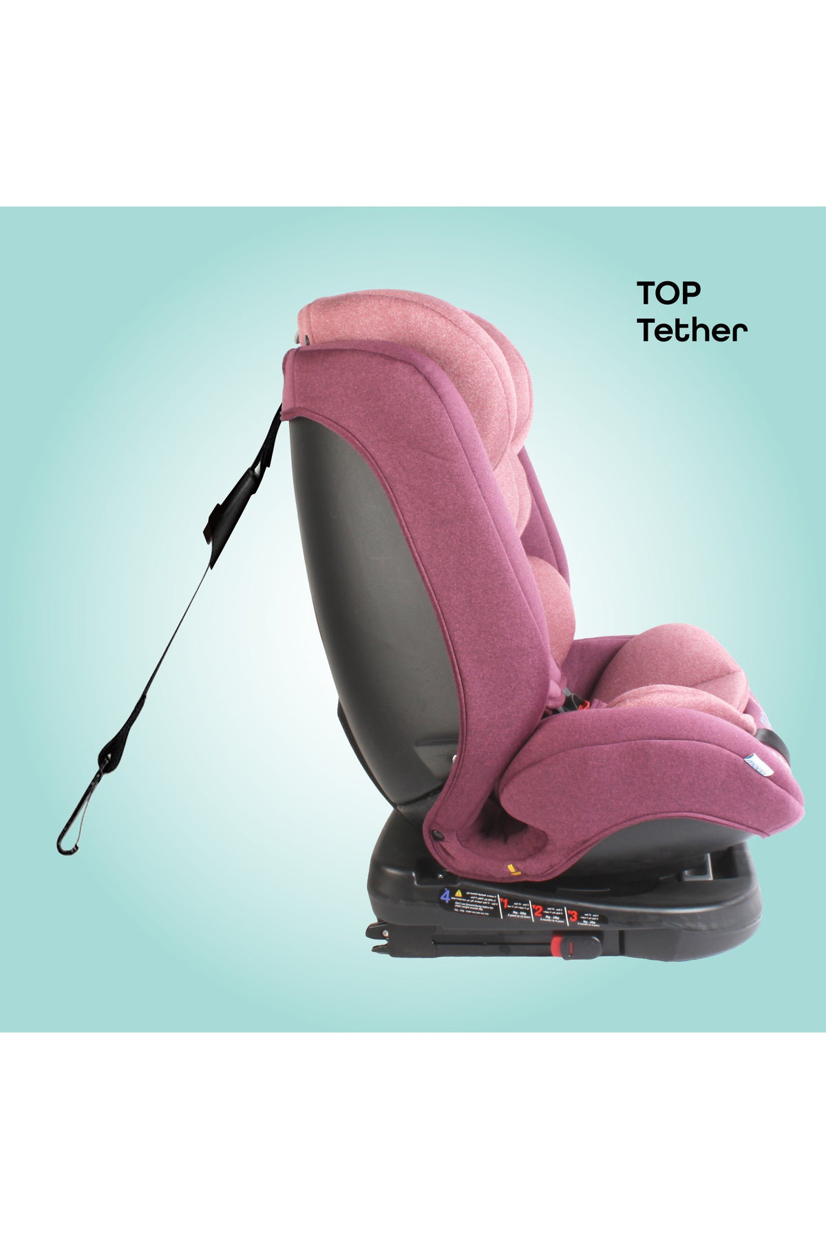 MOON Rover -Baby/Infant Car seat Group:(0+,1,2,3) (0-12 years) 360° Rotate - Pink