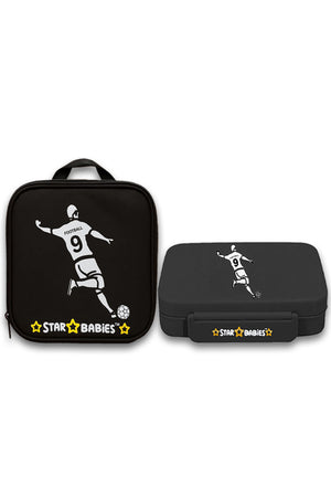 Star Babies - Star Babies Football themed Bento Lunch Box with 4 Compartments, BPA Free, Leak-Proof with insulated Lunch Bag