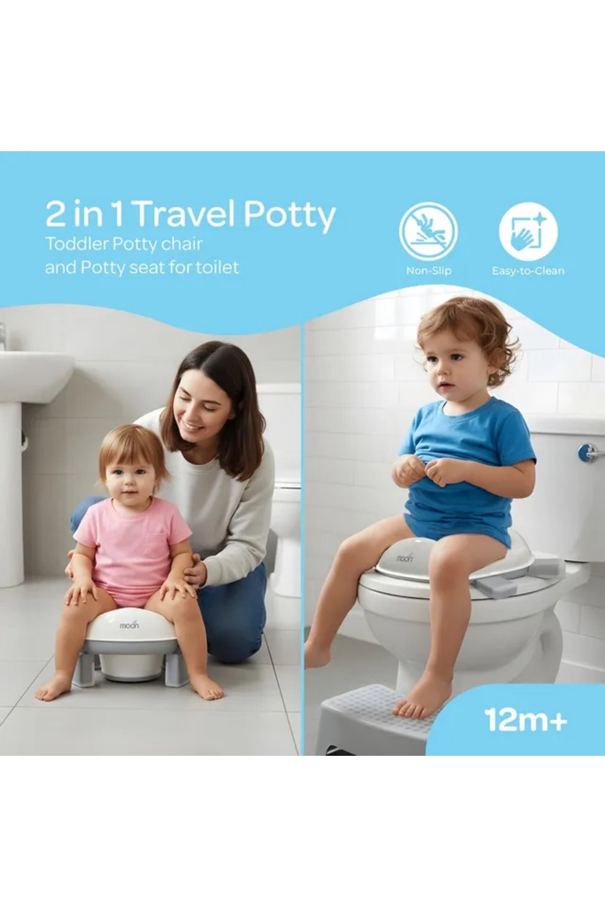 MOON Travel Baby Potty Seat- Grey