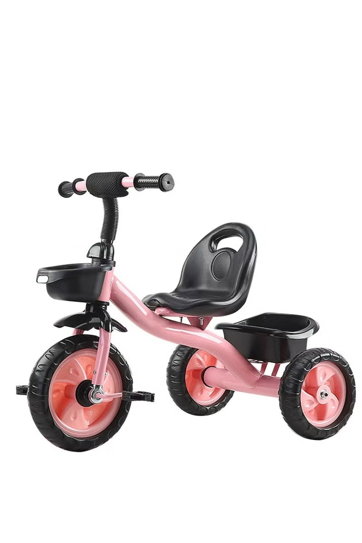 StarMarz Toddler 3-Wheel Tricycle Ride-On Toy with Safety Seat, Cup Holder & Rear Storage Basket - Pink