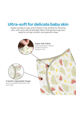 Moon Organic Swaddle Lightweight and Breathable Pack of 1 - Melon