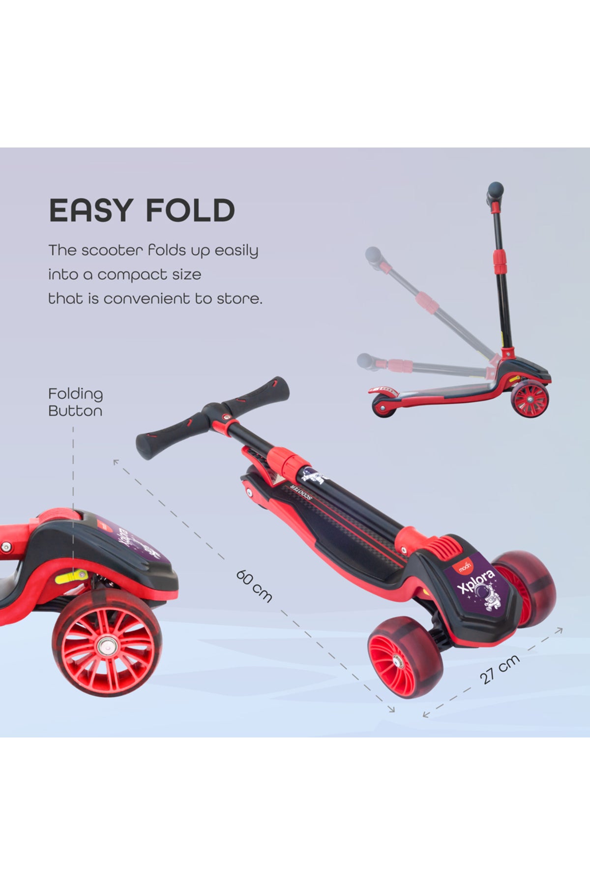 MOON Xplora Baby Scooter - Red