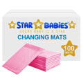 Star Babies - Disposable Changing Mats Pack of 150 - Pink