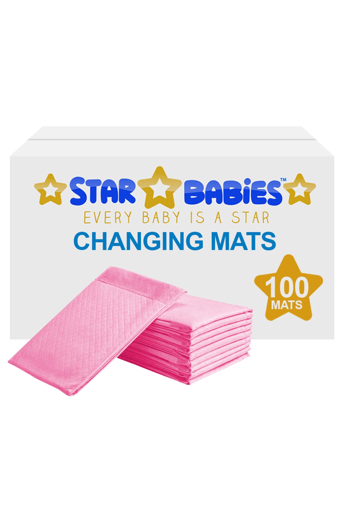Star Babies - Disposable Changing Mats Pack of 150 - Pink