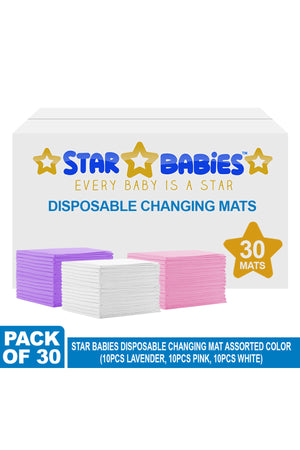 Star Babies - Disposable Changing mats (45x60cm) Large - Color May Vary - 30 pcs