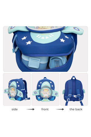 MOON Kids Backpack  – Comfy 3D Design,Padded Straps, Waterproof-Perfect for Preschool, Nursery, Snacks & Lunchbox-Astronaut