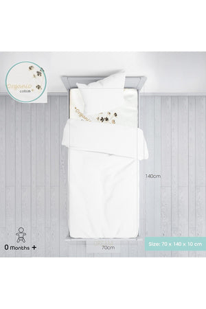 MOON  organic Toddler Crib & bed mattress - Size 140x70x10 cm