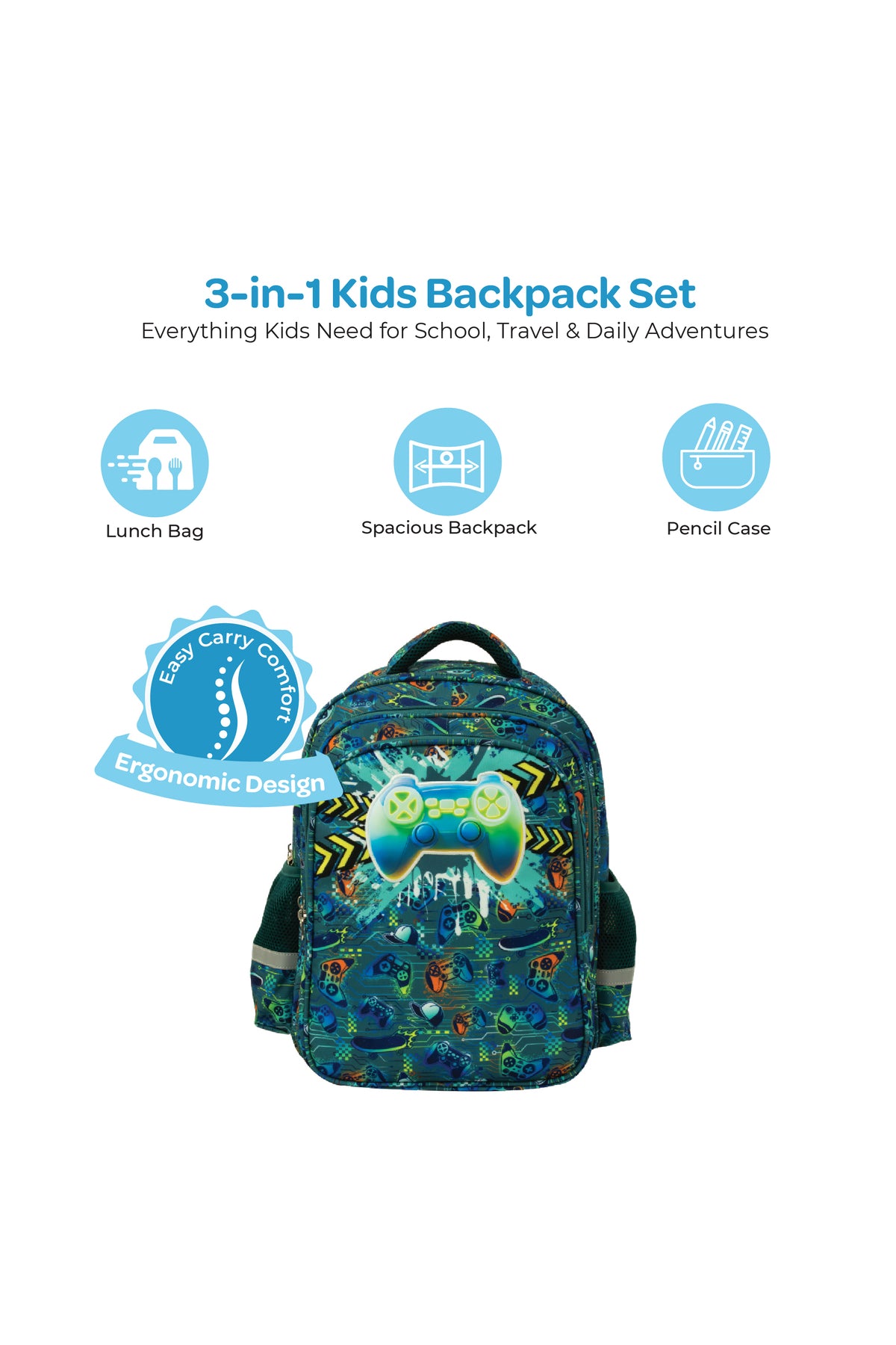MOON  Kids Backpack    - (16-Inch)  Premium Kids School Bag - Green