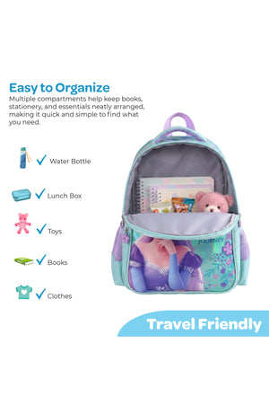 MOON Elsa  3 in 1 Kids Backpack Set   - (16-Inch) Premium Kids School Bag with Lunch Bag & Pencil Case-