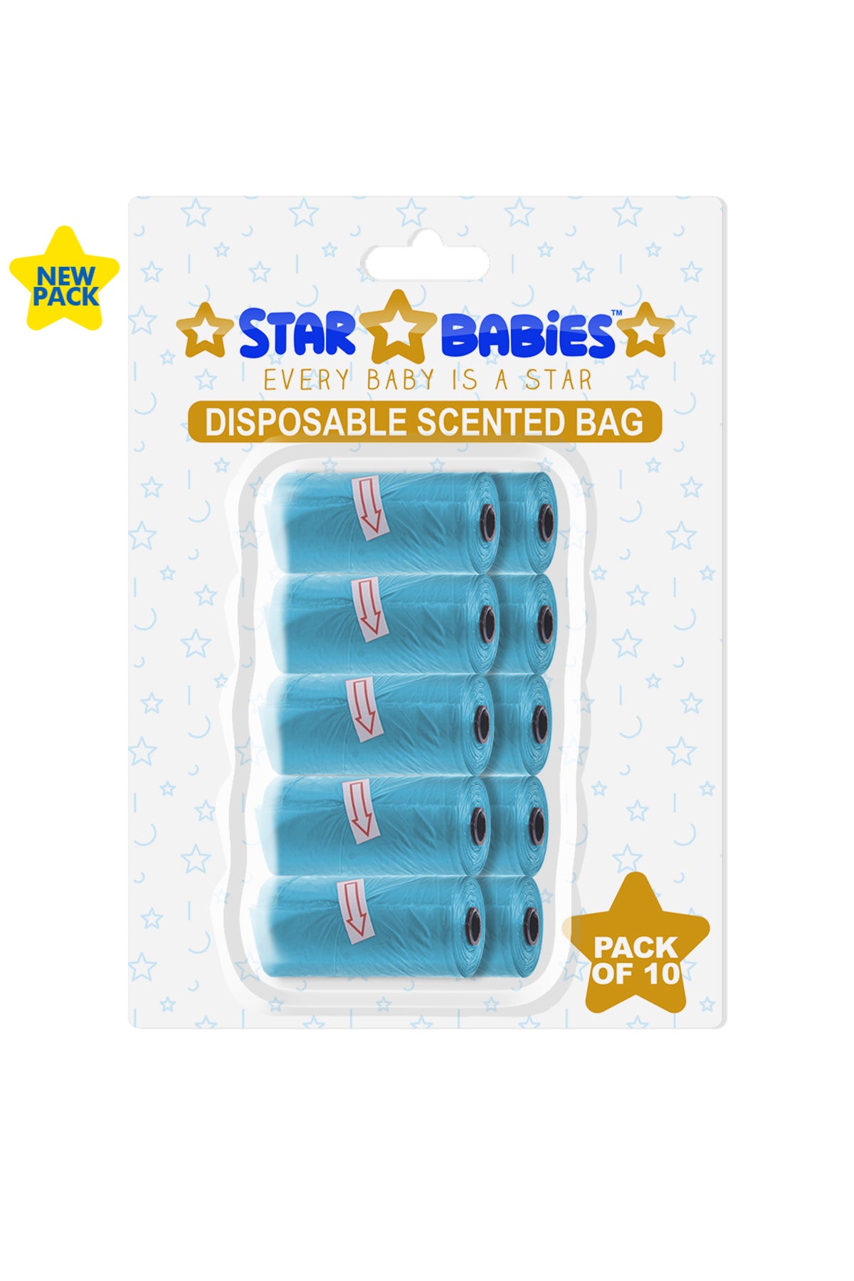 Star Babies - Scented Bag Blister - Pack of 10/150 Bags - Blue
