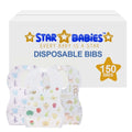 Star Babies Disposable Bibs Pack of 150 - Assorted Printed