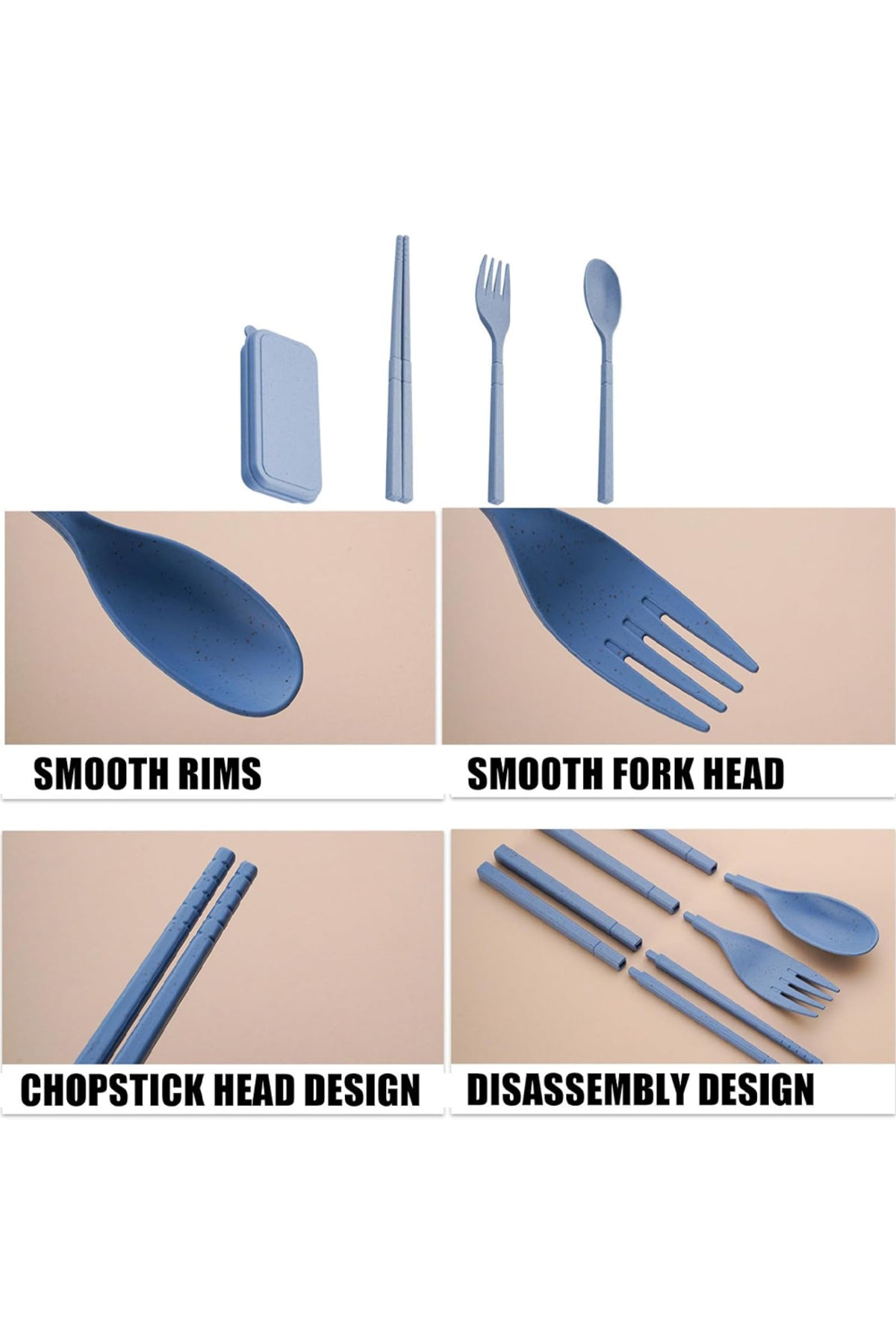 Star Babies Organic Mini Fork, Spoon & Chopstick Set - 3 Pcs