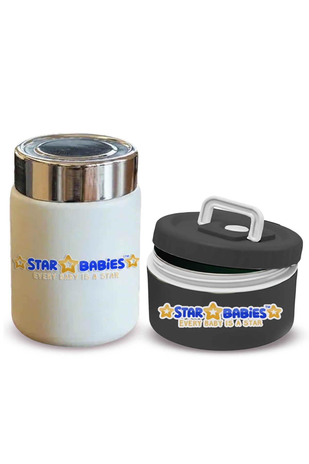 Star Babies -  Stainless steel Food jar with mini flask combo