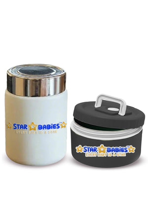 Star Babies -  Stainless steel Food jar with mini flask combo