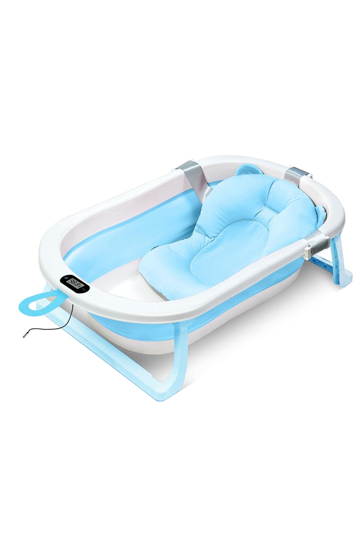 Star Babies - Baby Foldable Bathtub With Thermometer & Bathmat Set - Blue