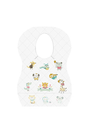 Star Babies Animal Print Disposable Bibs - 30 Pieces