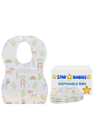 Star Babies Disposable Bibs - 200 Pieces