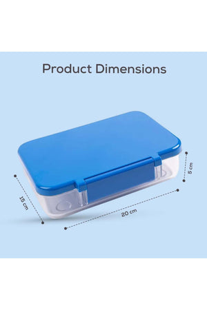 Cocobee-Tritan Bento Lunch Box, Bpa Free, 4 Compartments, Leakproof, Design – Blue