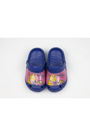 Mix Princess Kids Clogs –Lightweight & Comfortable Slip-On Footwear For Girls-Indigo