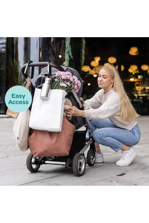 MOON Hands-Free Baby Stroller Hook - Durable, Lightweight & Strong - Black