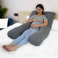 MOON Organic U Shaped  Maternity pillow - Grey