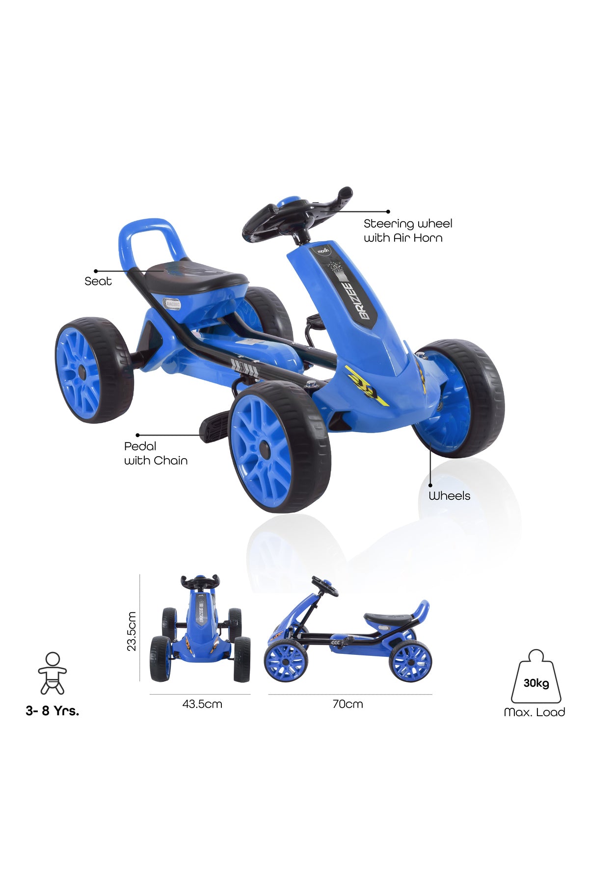 MOON Brizee Baby Go kart  -Blue