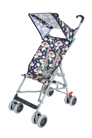 MOON - Jet Ultra Light Weight Fold Buggy Stroller Buggy - Printed Unicorn