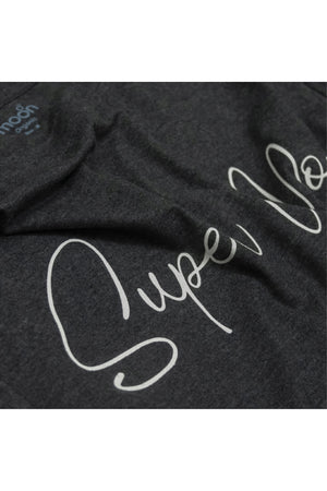 MOON Organic Dual Sided Zippered feeding T-Shirts for Moms ,Easy and Rapid Breastfeeding- Dark Grey
