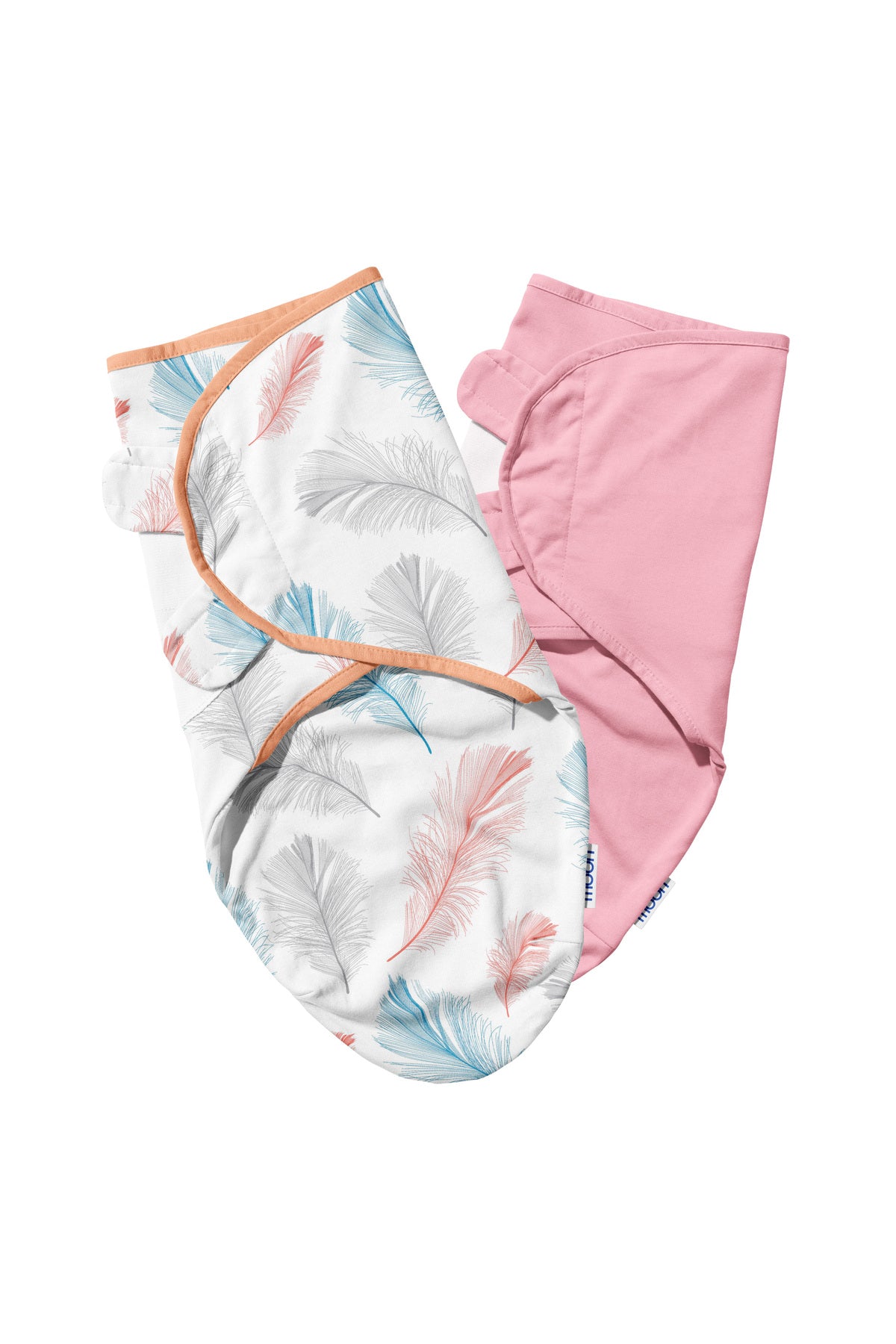 MOON Organic  swaddle- Pink Feather