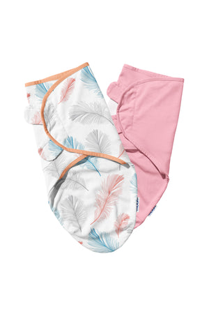 MOON Organic  swaddle- Pink Feather