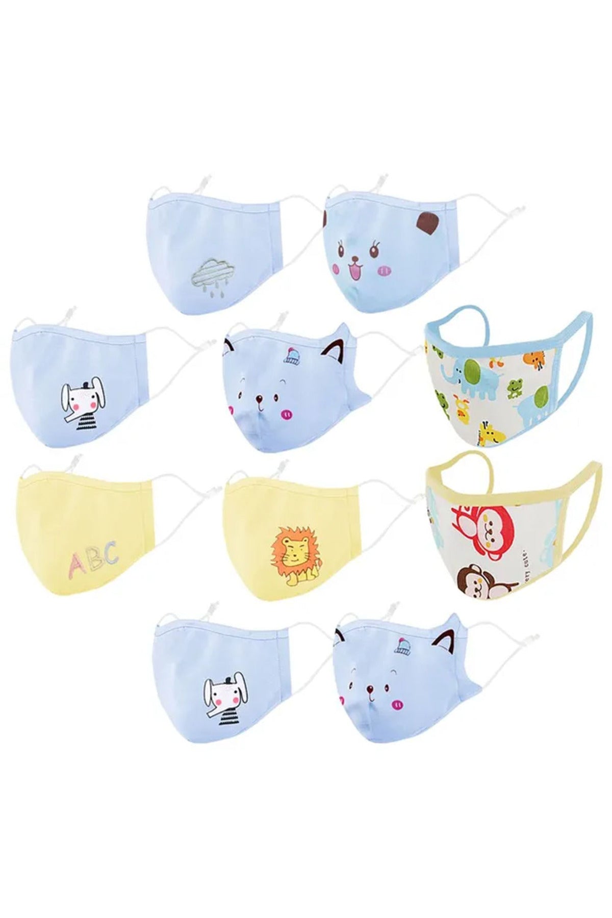 Star Babies - Disposable Changing Mats White 90Pcs with 1Pc Kids Reusable Mask