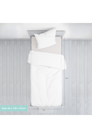 MOON  Premium 100% Cotton Terry, Breathable Waterproof Mattress Protector sheet with Skirt fit - 120x60x10 cm