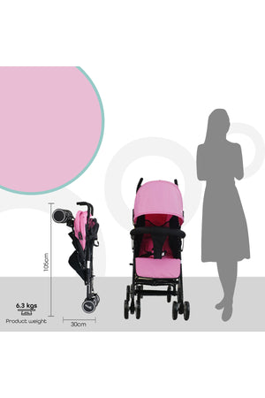 MOON Neo Plus Light Weight Travel Stroller,Pink